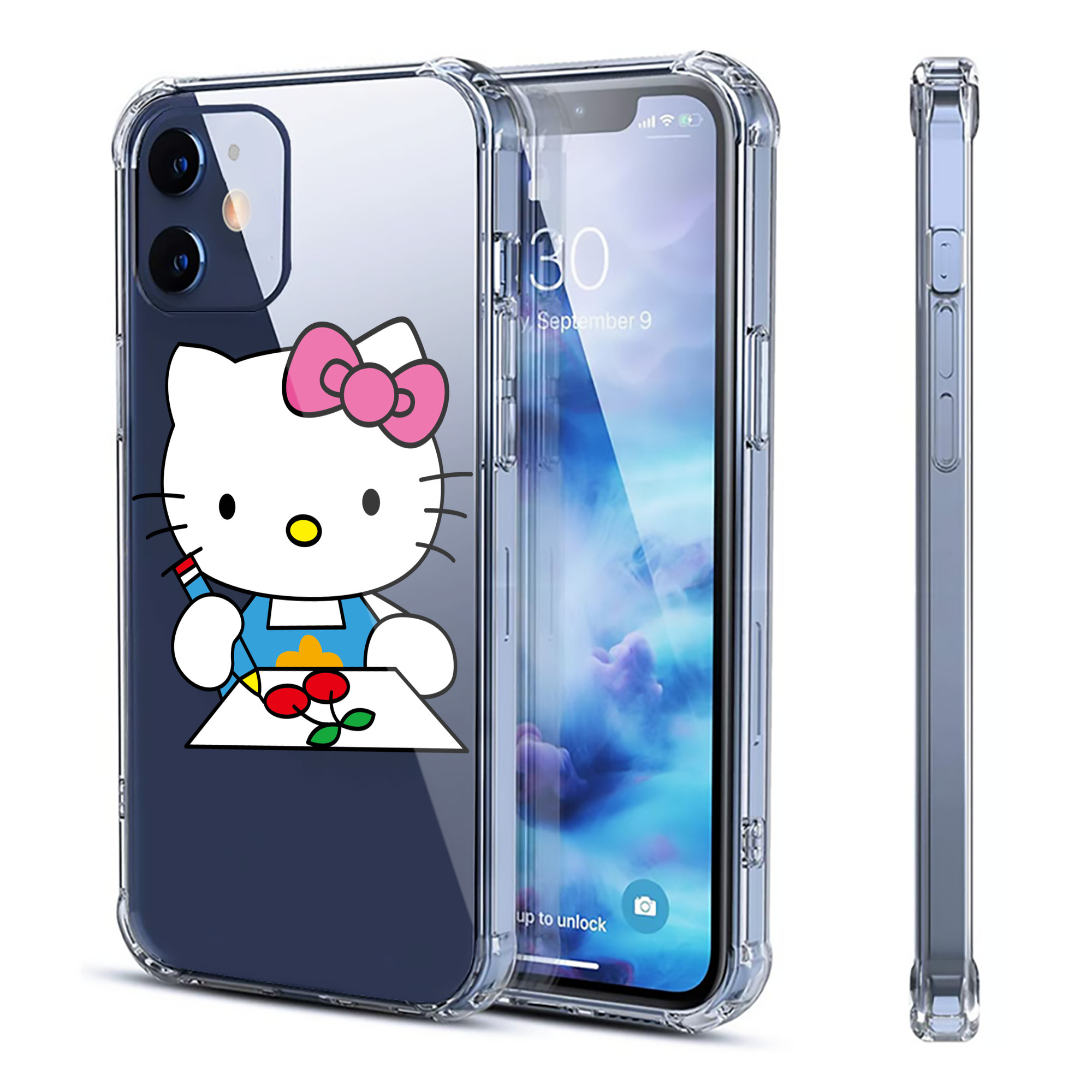 （画像用） Hello Kitty ハローキティ 【iPhone 12シリーズ対応】透明スマホケース（クリアソフトケース）
